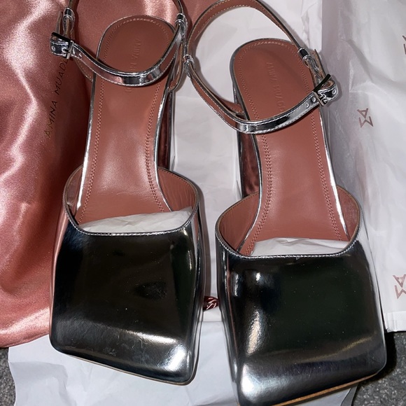 🔥NEW AMINA MUADDI Charlotte Pump Mirror Silver as seen on Amina❤️ - Picture 10 of 16
